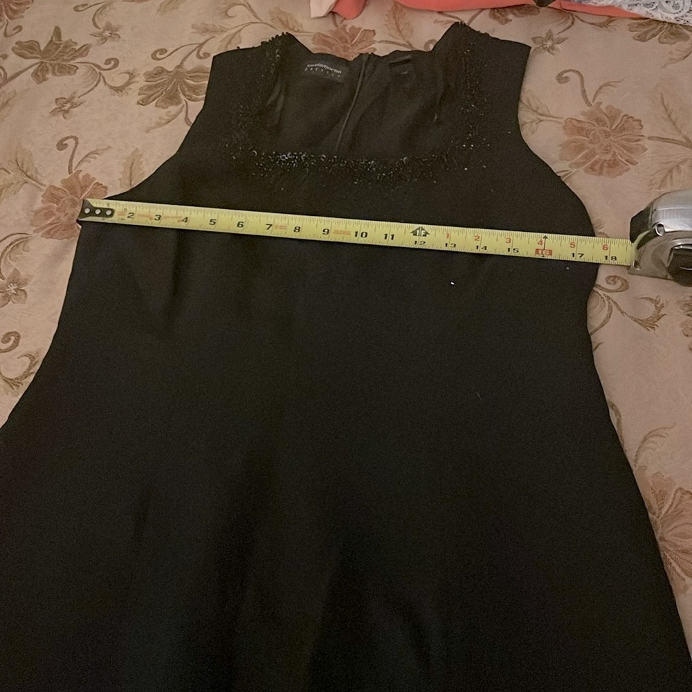 Vintage Black Beaded Formal Dress by Liz Claiborne size 12 - Picture 14 of 16